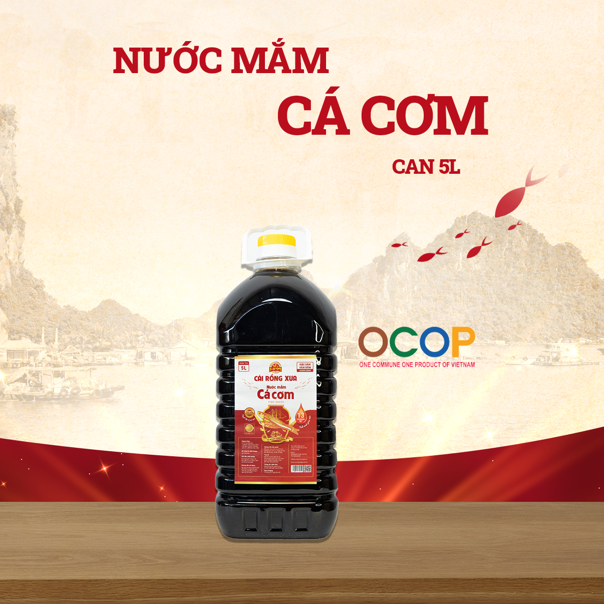 Nước Mắm Truyền Thống Cá Cơm 13 Độ Đạm